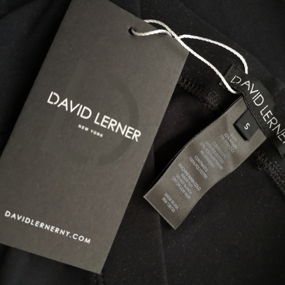 David Lerner Faux Leather Patch Leggings - Picture 3 of 3